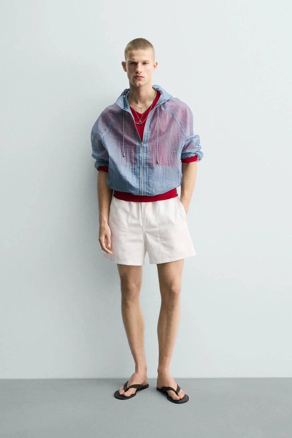 TEXTURED RELAXED FIT BERMUDA SHORTS