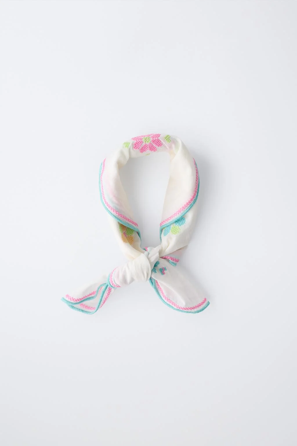 CROSS STITCH FLORAL BANDANA