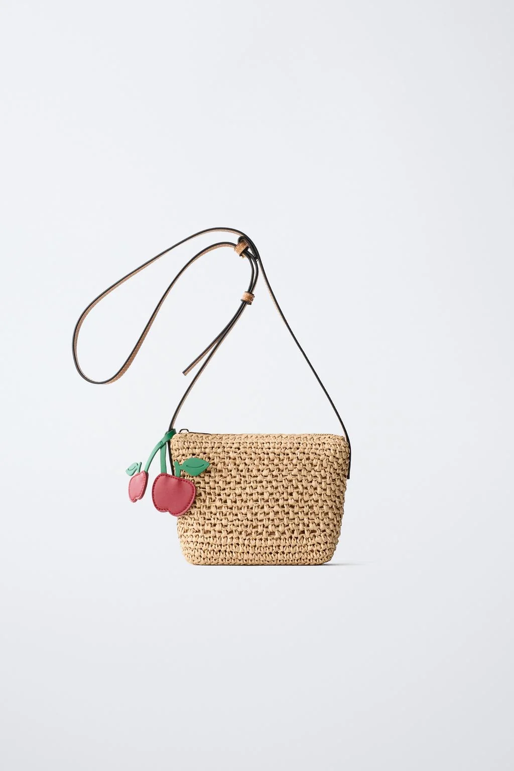 RAFFIA CHERRY CROSSBODY BAG