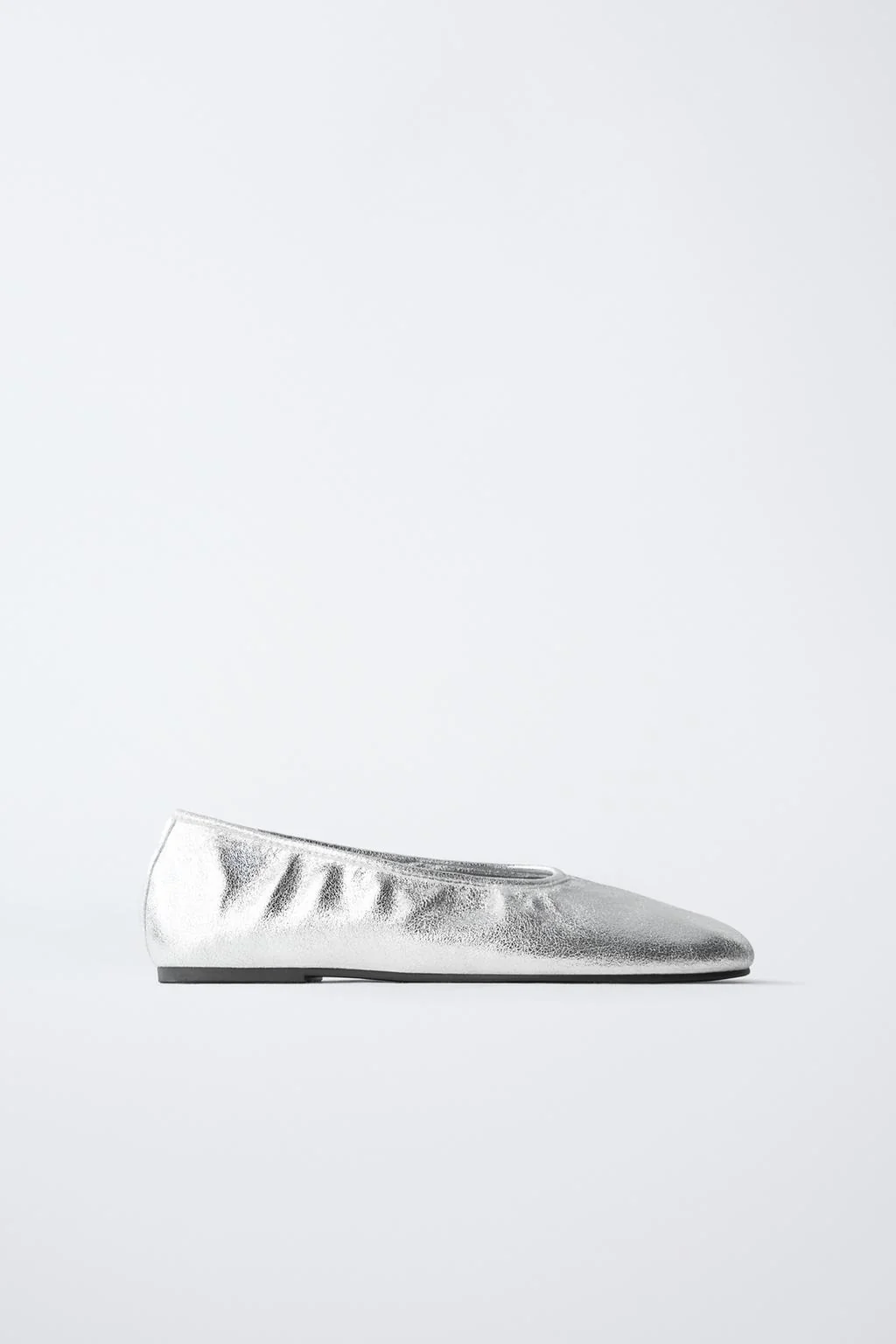 METALLIC BALLET FLATS