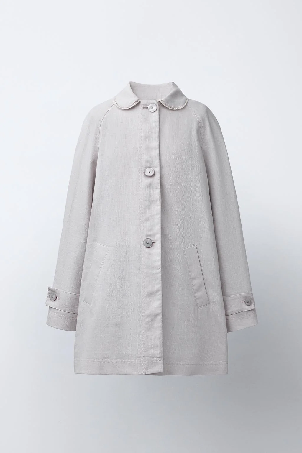 PLAIN LINEN BLEND COAT