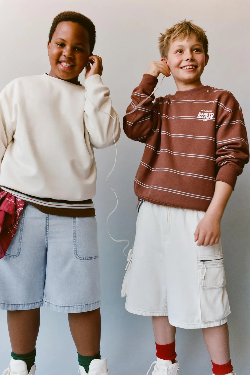 FLOWING DENIM BERMUDA SHORTS