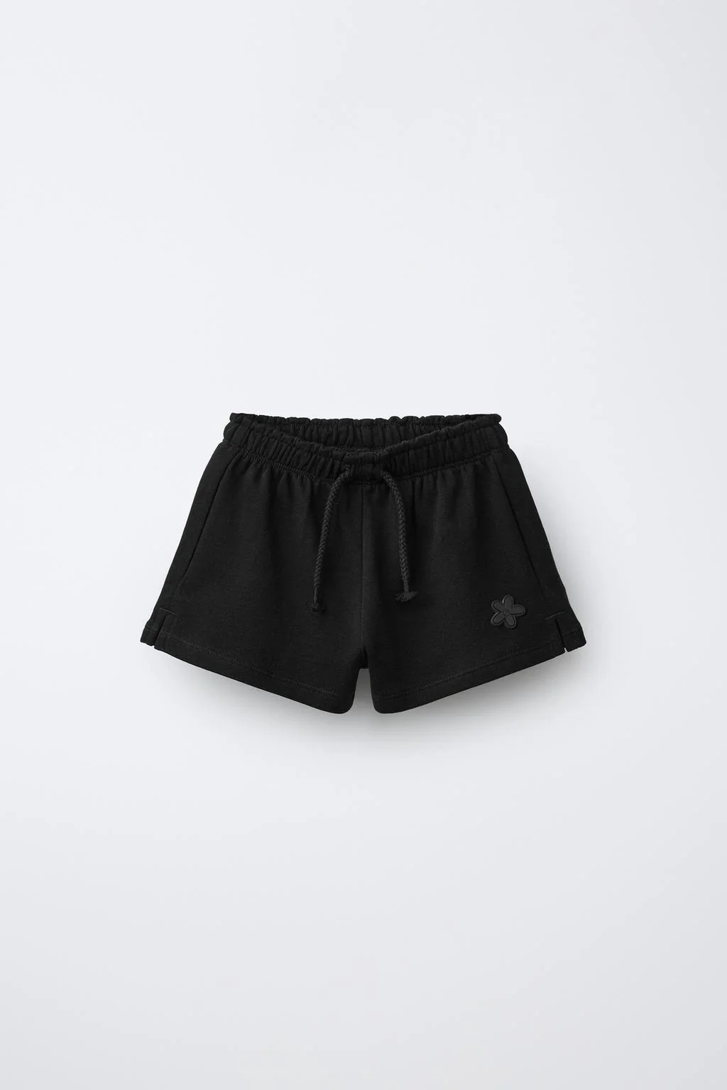 RUBBERISED APPLIQUE PLUSH BERMUDA SHORTS