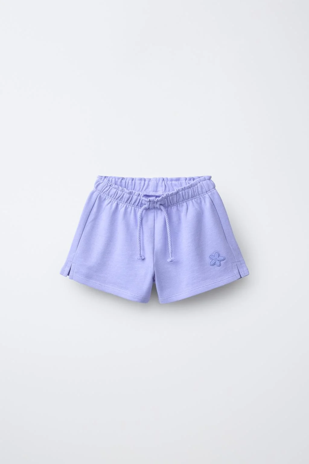 RUBBERISED APPLIQUE PLUSH BERMUDA SHORTS