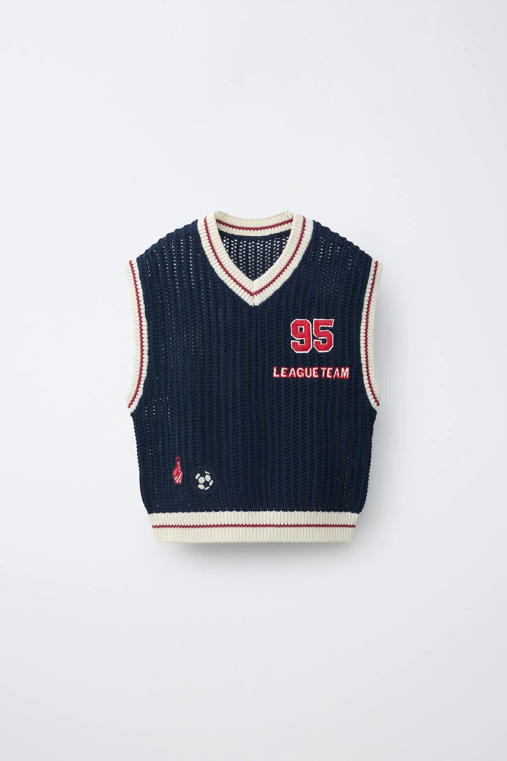 VARSITY FOOTBALL KNIT WAISTCOAT