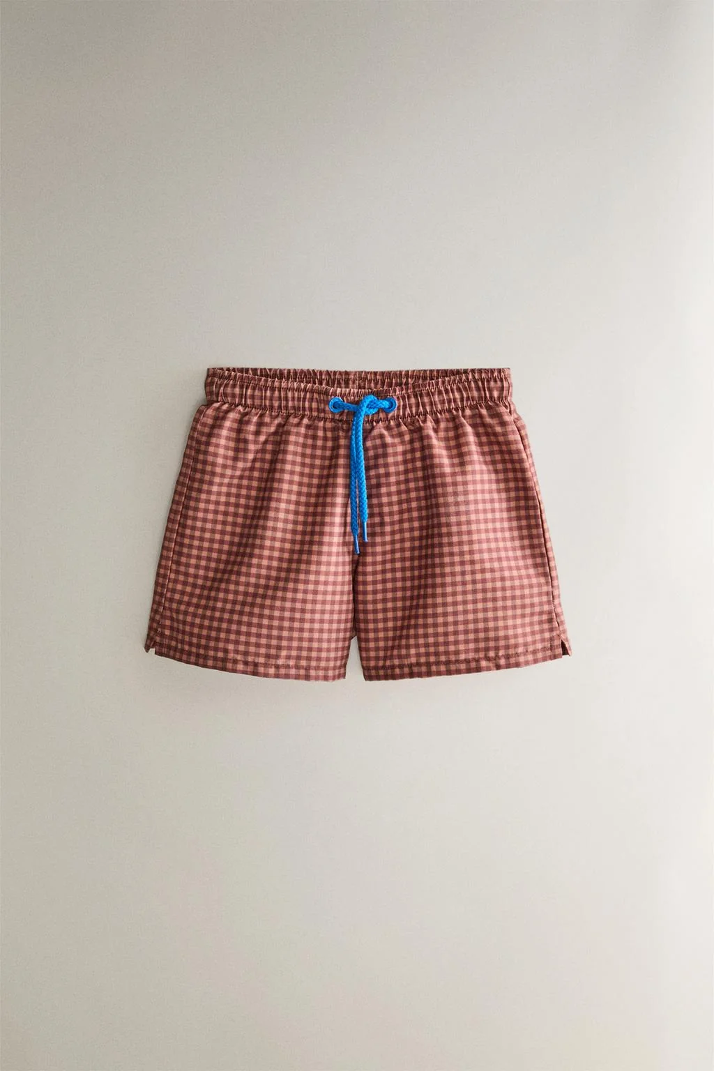KIDS' CHECK BEACH SWIMMING TRUNKS