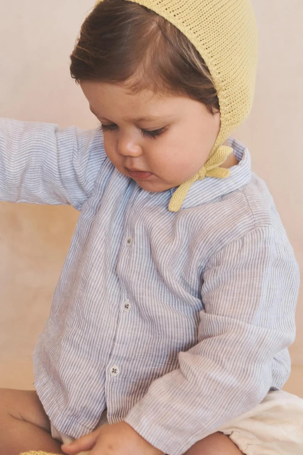 Рубашка в полоску из 100% льна, лимитированная серия