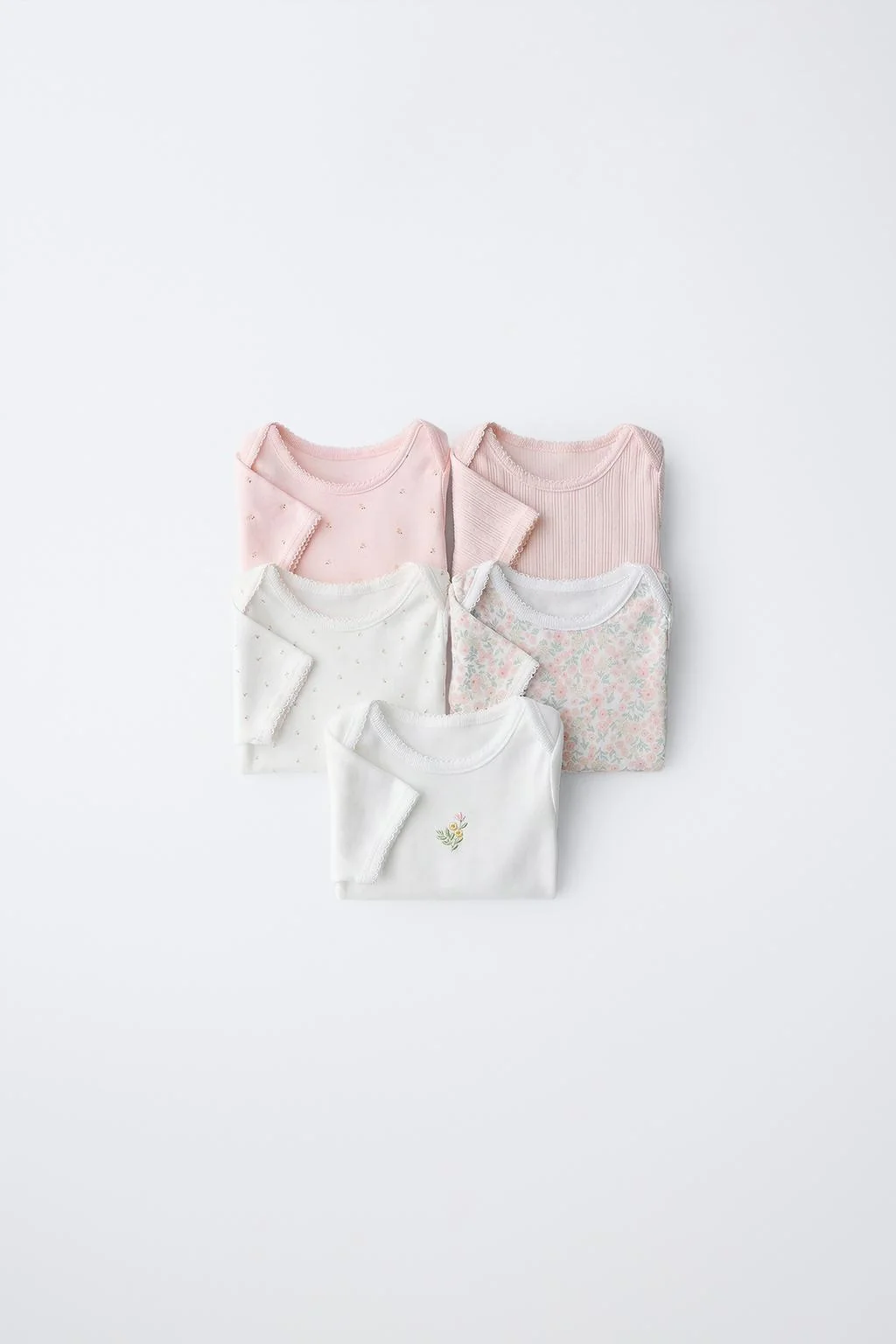 Набор из 5 боди с коротким рукавом в цветочный принт — Нижнее белье | Боди