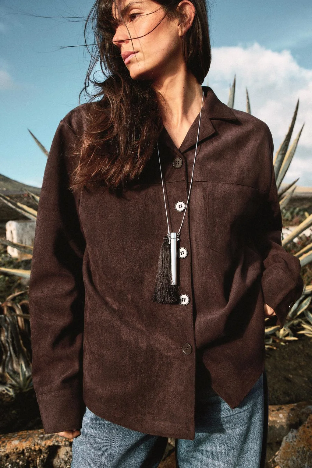 Искусственная замша overshirt