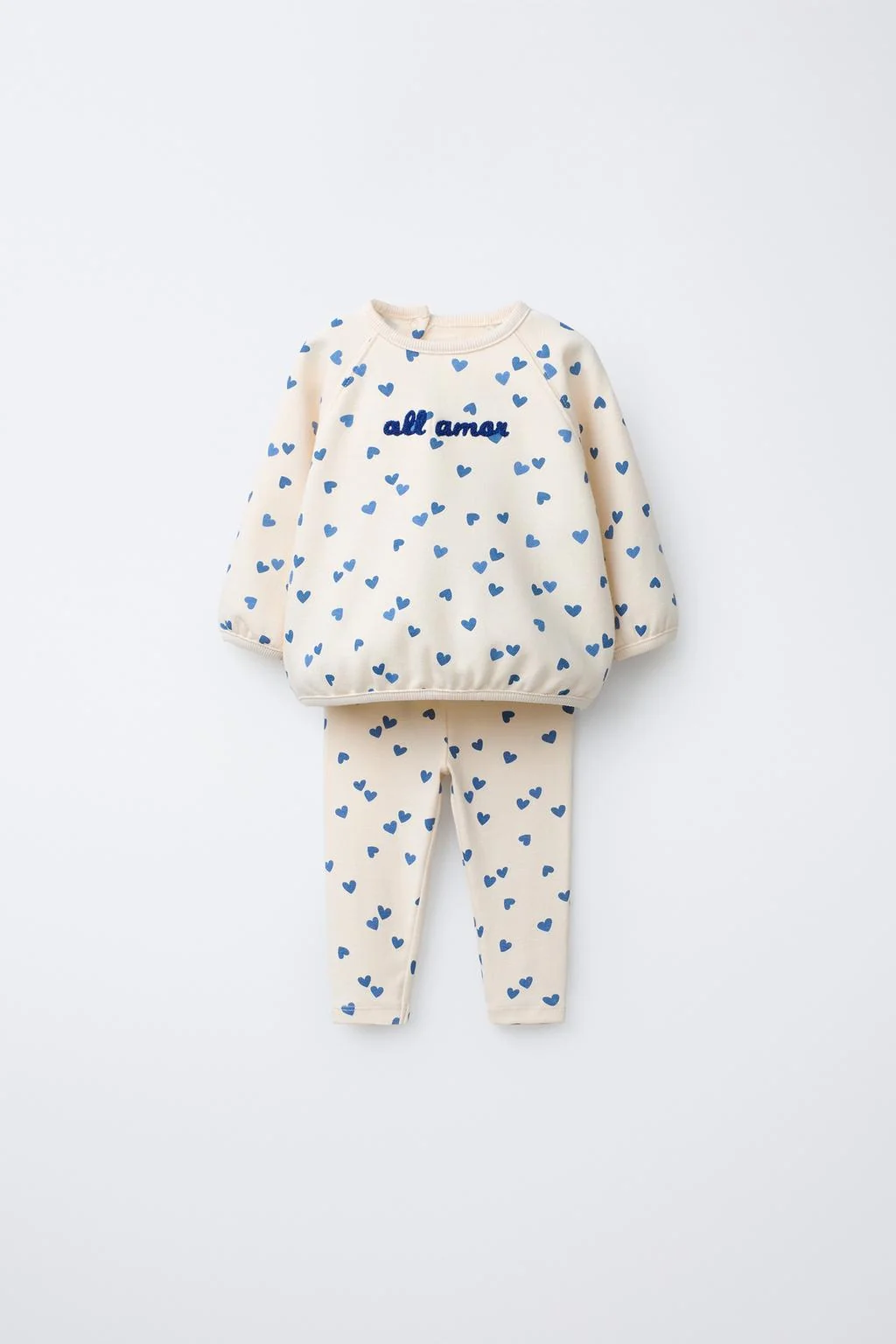 Свитшот с вышивкой сердца и набор леггинсов — Трек-устрель