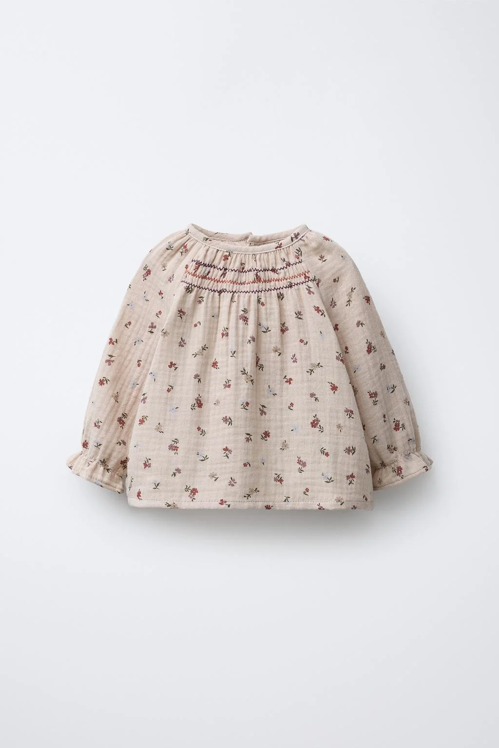 Цветочная хлопковая креповая рубашка