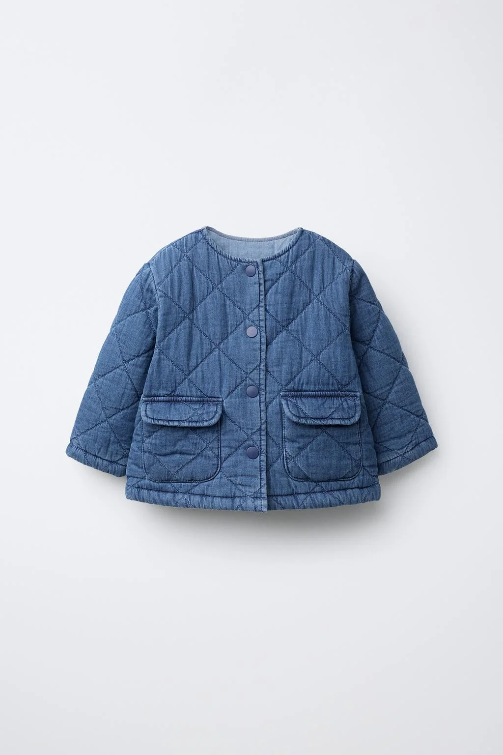 Простеганная джинсовая куртка