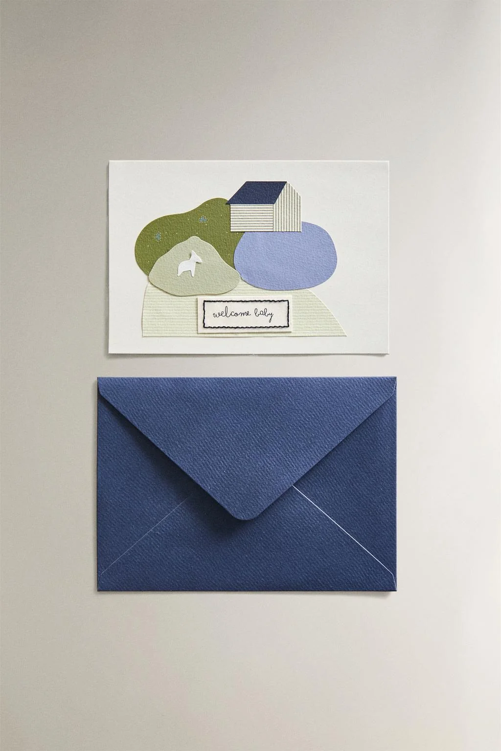 Приветственная карточка с осликом