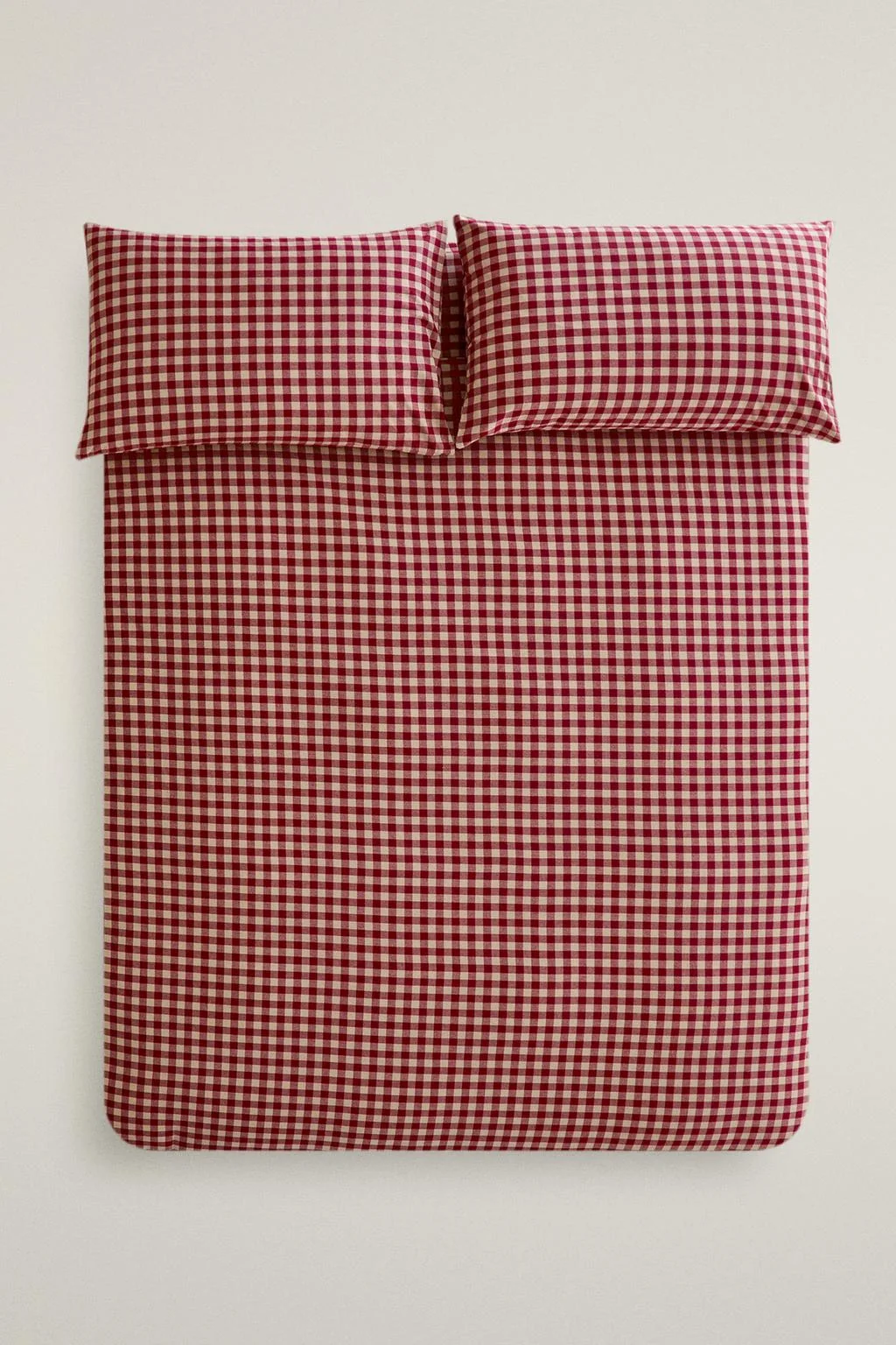 Рождественский пододеяльник из фланели в клетку (130 GSM)