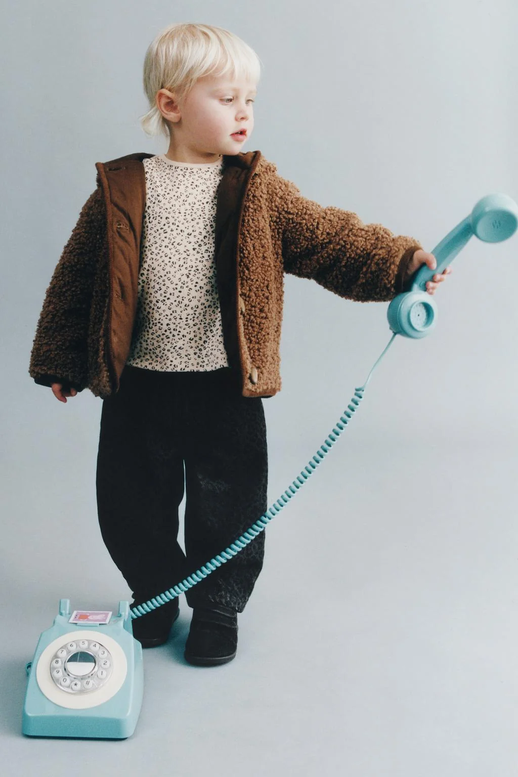 Набор: футболка с животным принтом и лосины с точечным узором — ДЛИННЫЙ РУКАВ