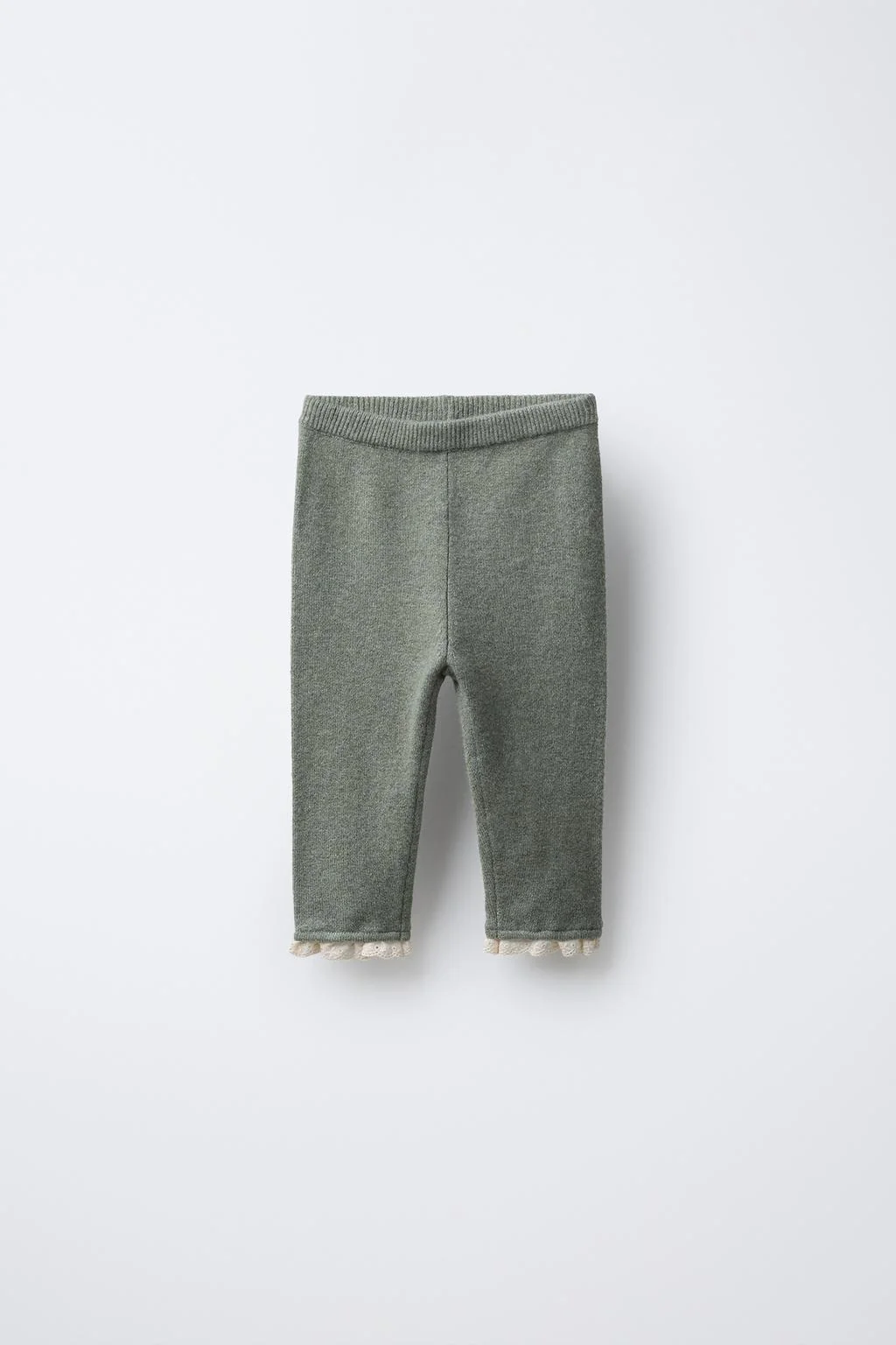 Трикотажные леггинсы с кружевной окантовкой — Сеты