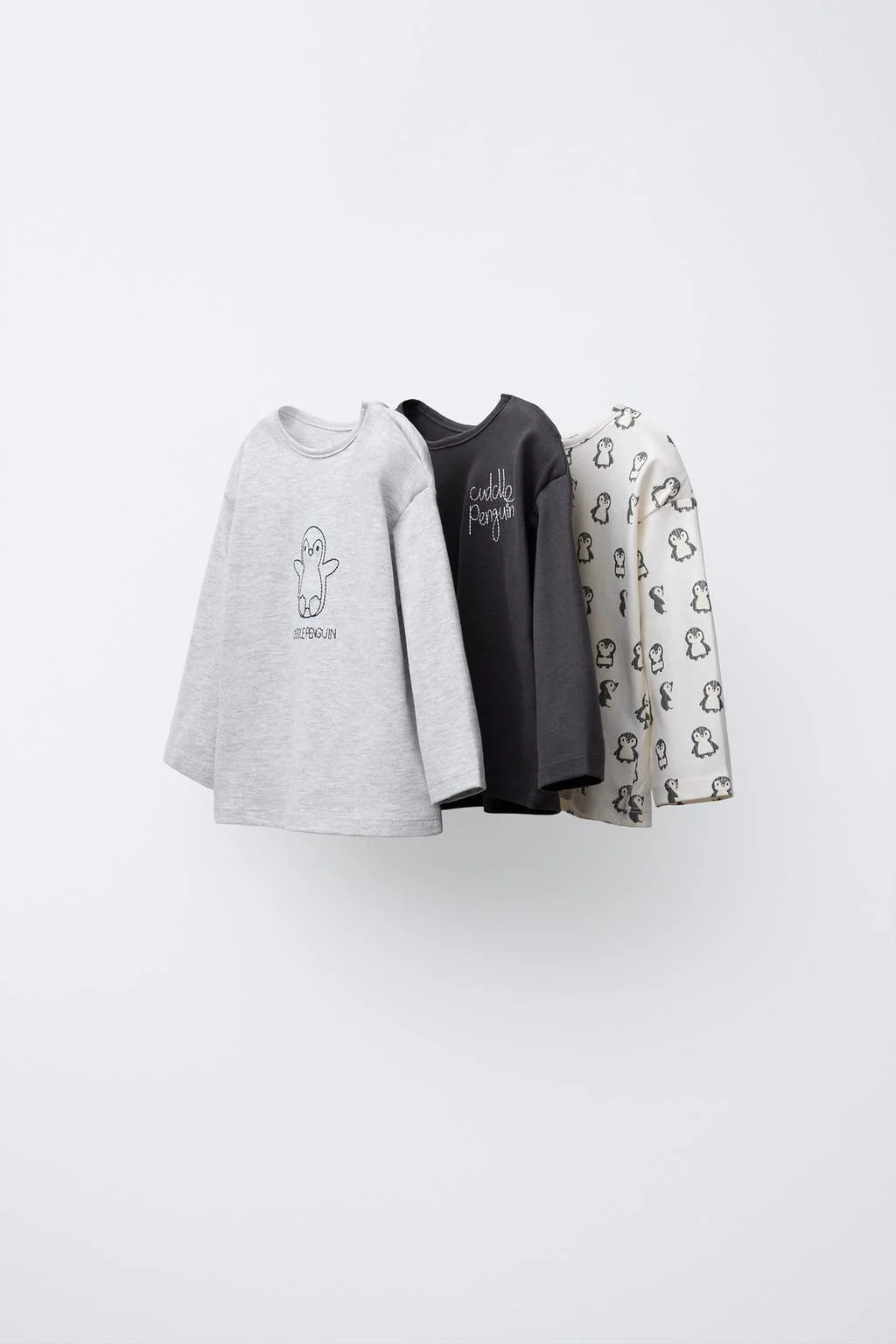 Набор из 3 футболок с пингвинами
