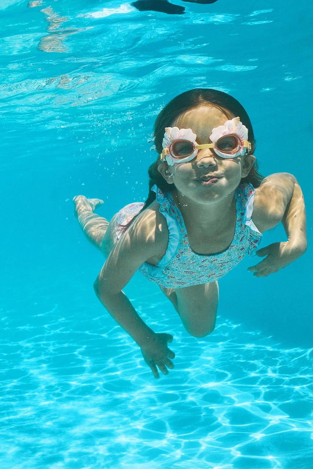 1-6 лет / Купальник с цветочным принтом и оборками