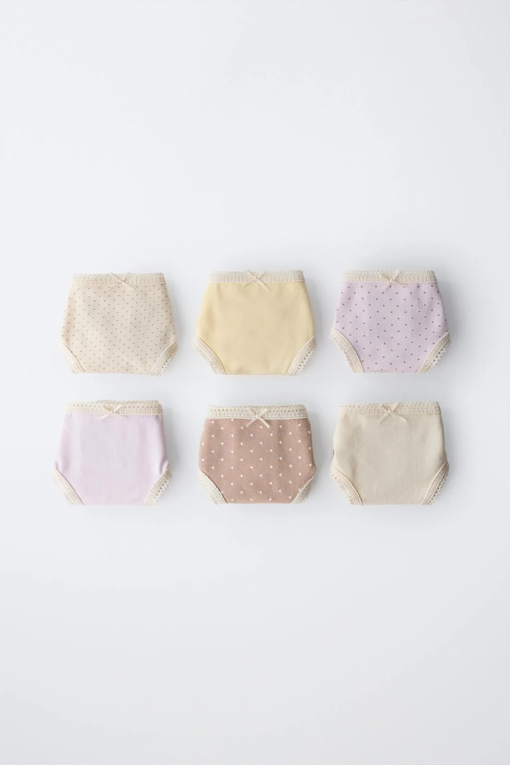 Набор из 6 трусиков в горошек для 6-14 лет — Нижнее белье