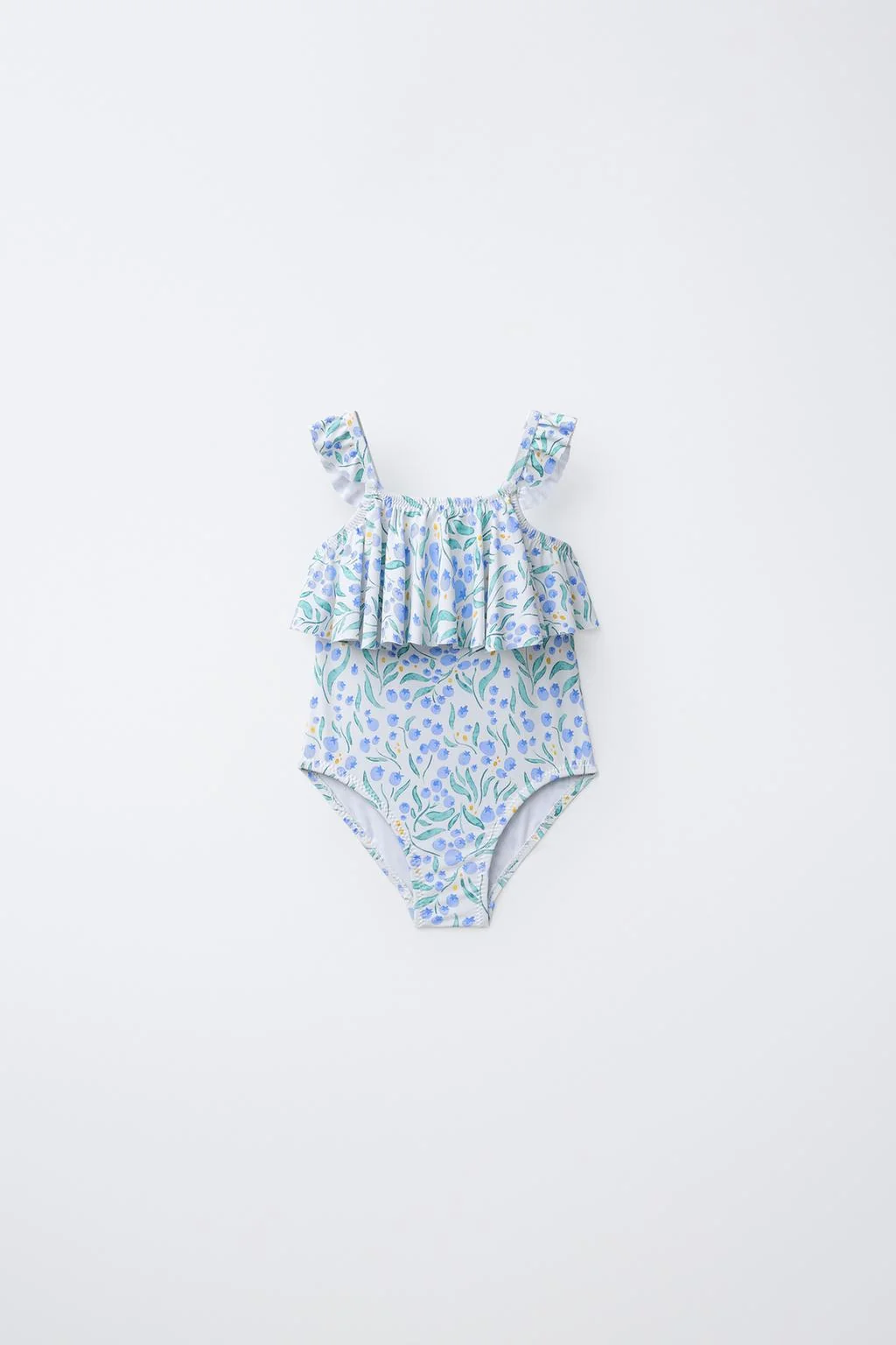 2-6 лет / Купальник с листовым принтом и оборками — Купальники и пляжная одежда