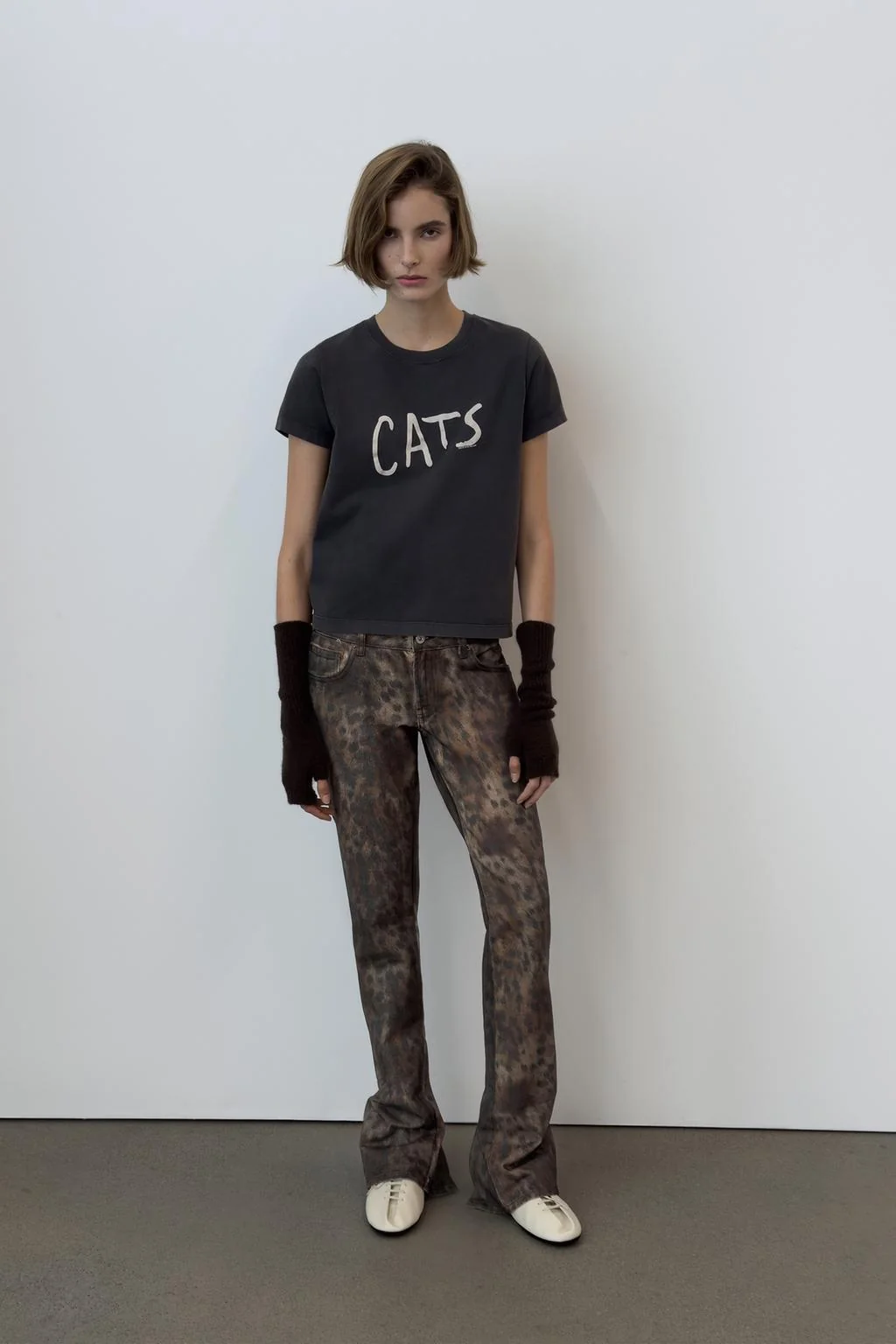 CATS футболка с эффектом выцветания