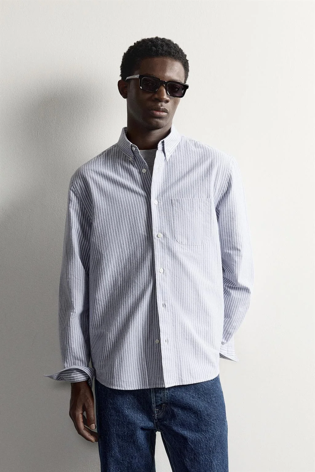 Рубашка Regular Fit Oxford текстурированная