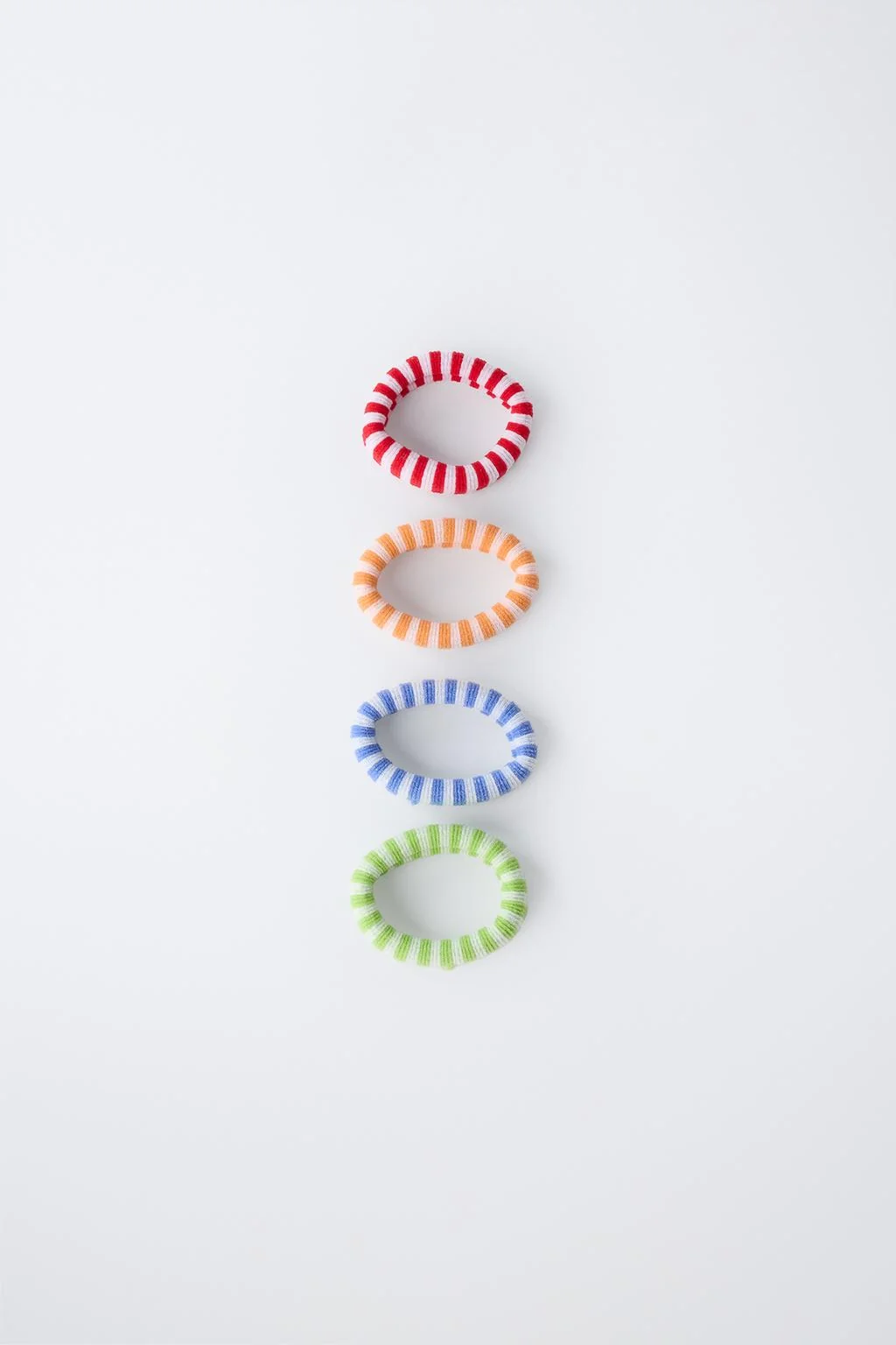 Набор из 4 скрамчи в полоску — Привоски для волос