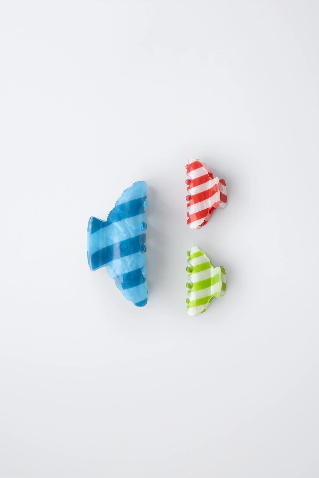 Набор из 3 заколок для волос в полоску — Привоски для волос