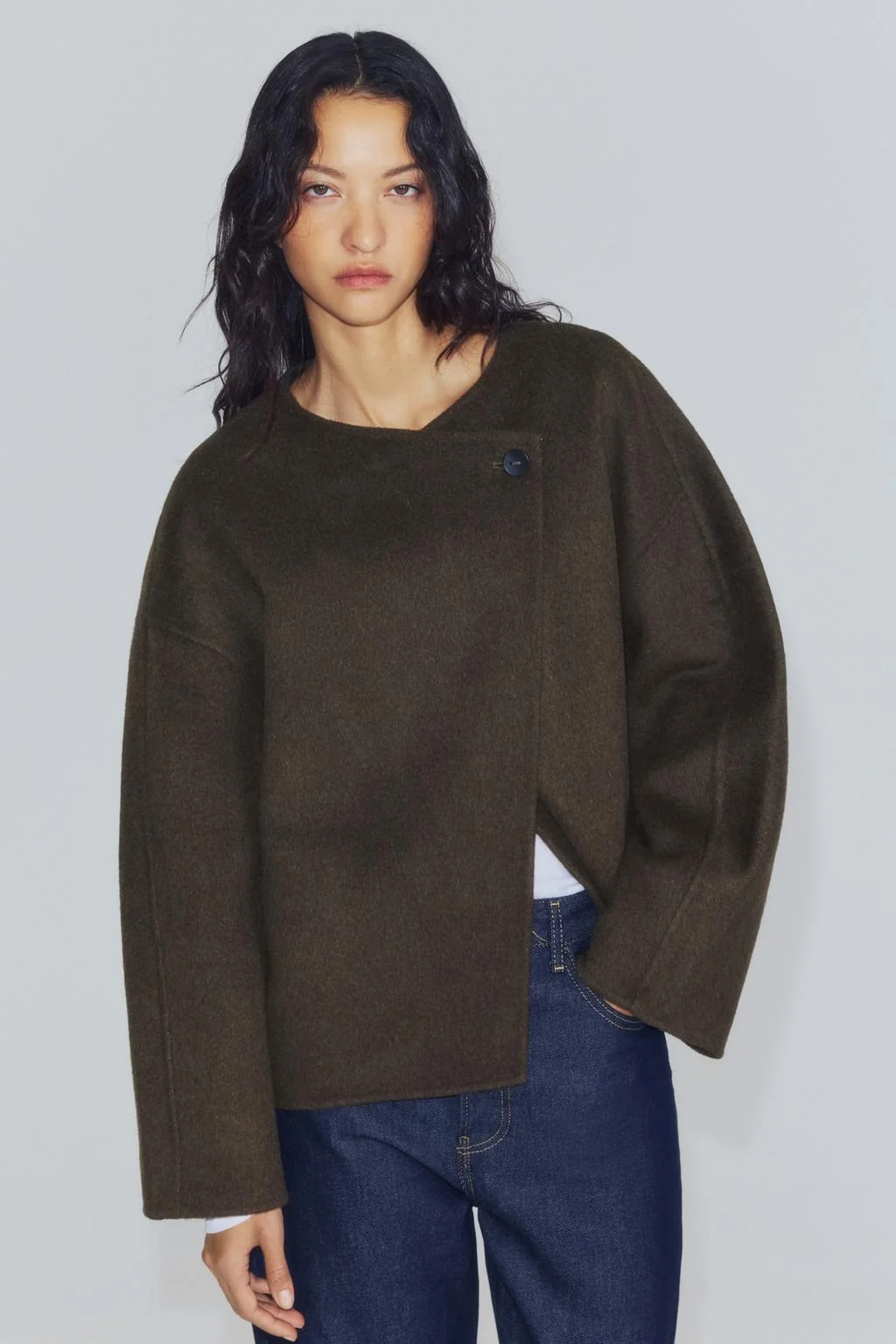 ZW COLLECTION короткое пальто из шерстяной смеси