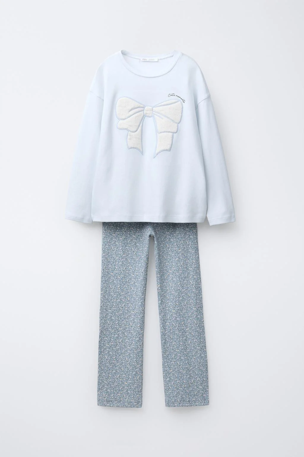 Пижама с бантом из искусственного меха 6-14 лет