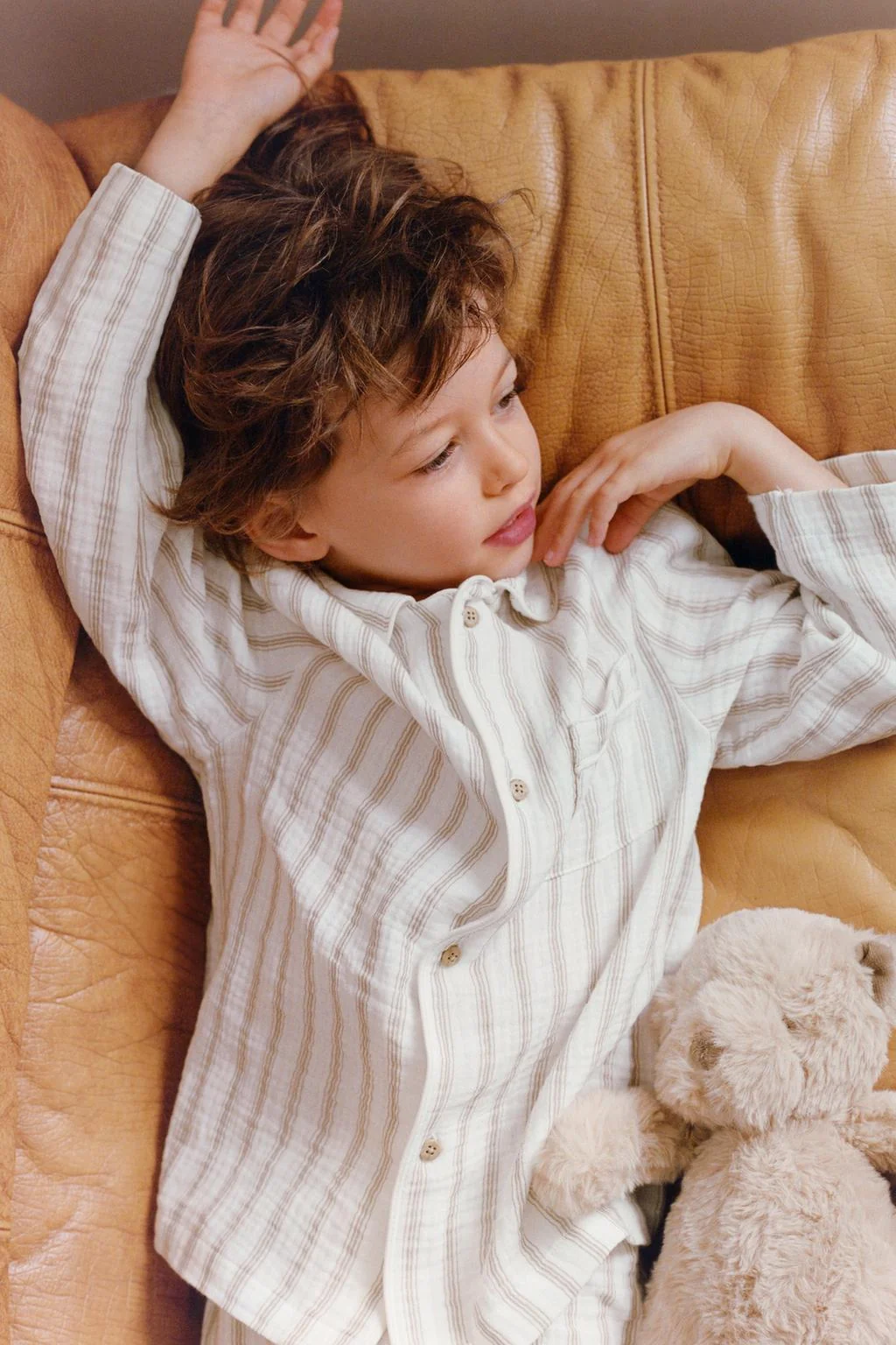 Пижамы 2-6 лет / в полоску текстурированные — 1½ - 6 лет | девочка