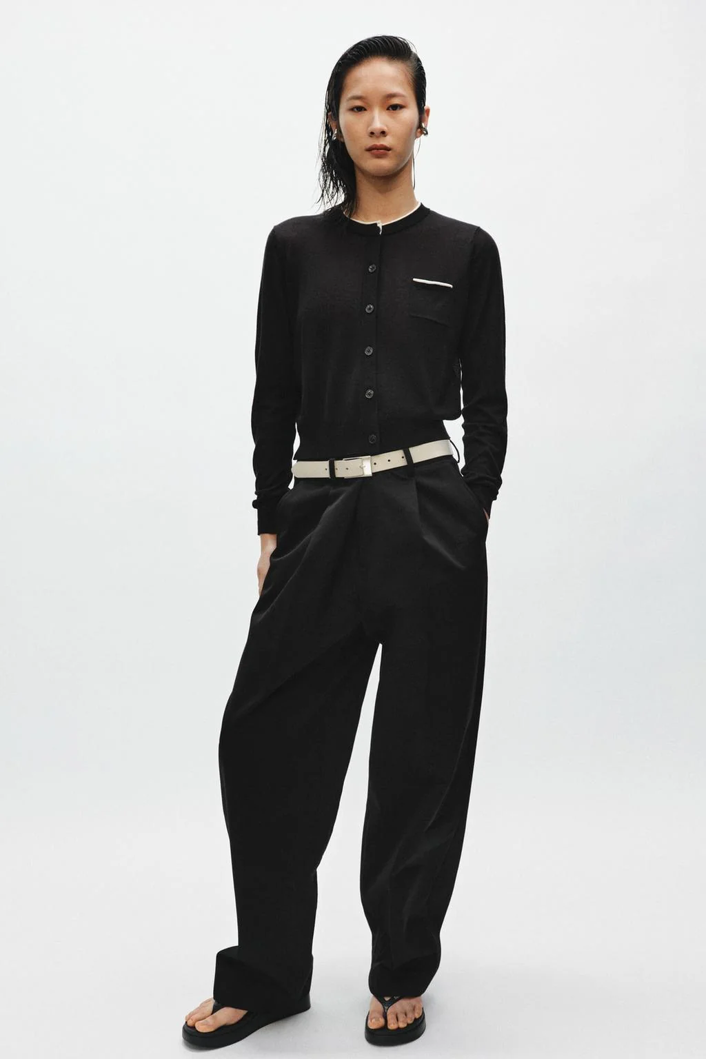 DOUBLE-LAYER KNIT JACKET