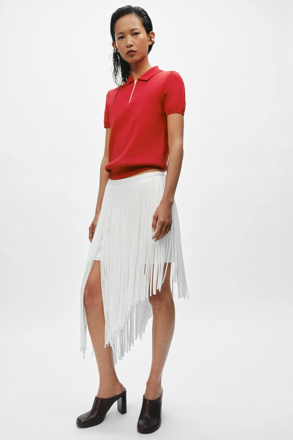 KNIT POLO SHIRT WITH ZIP