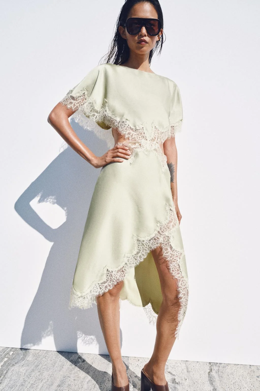 ZW COLLECTION LACE CUT-OUT DRESS