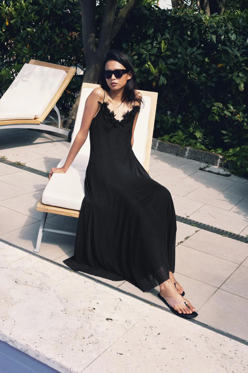 MIDI TULLE FLORAL DRESS