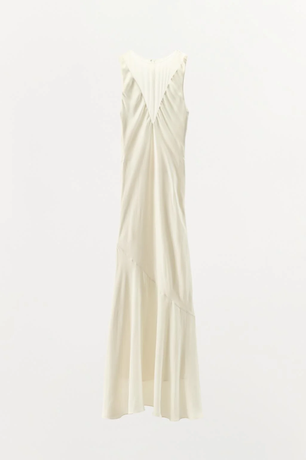 LONG COMBINED SATIN DRESS