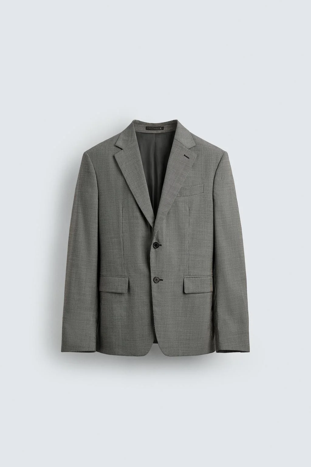 CHECK WOOL BLEND SUIT BLAZER