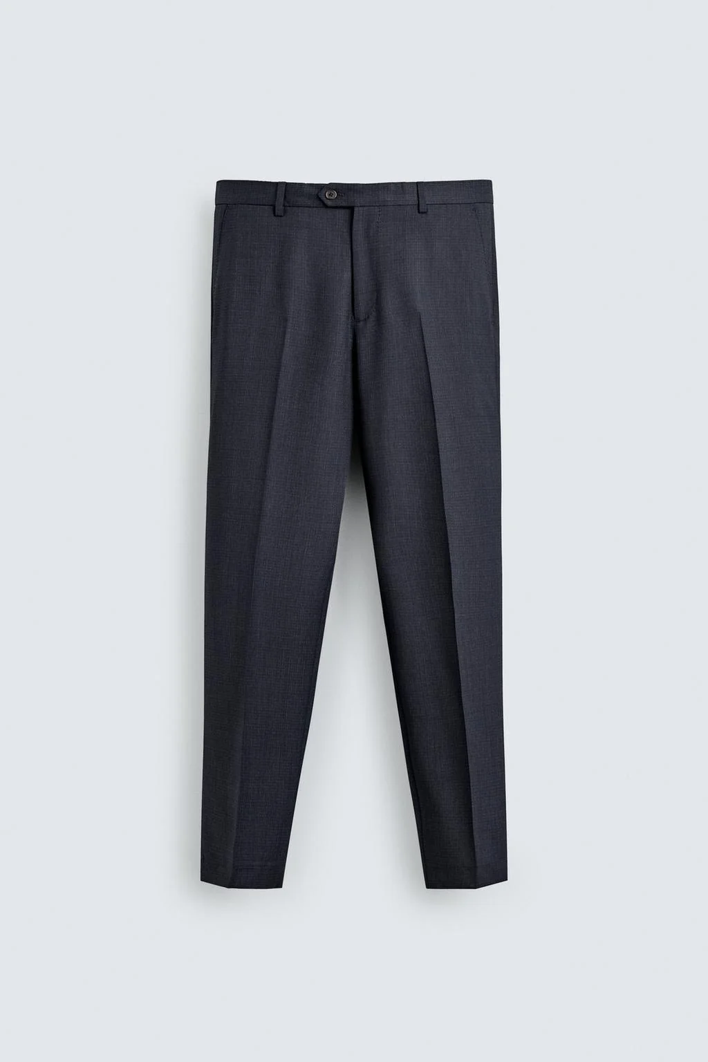 REGULAR FIT 100% WOOL TEXTURED SUIT TROUSERS