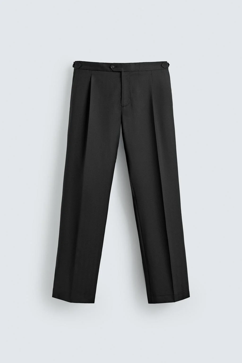 100% WOOL SUIT TROUSERS WITH PLEATS