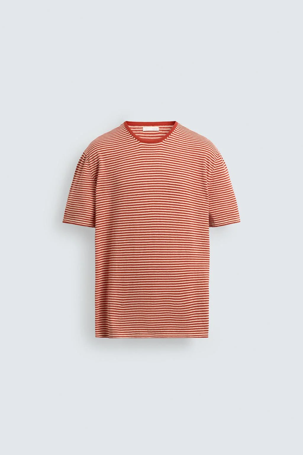 REGULAR FIT STRIPED KNIT T-SHIRT