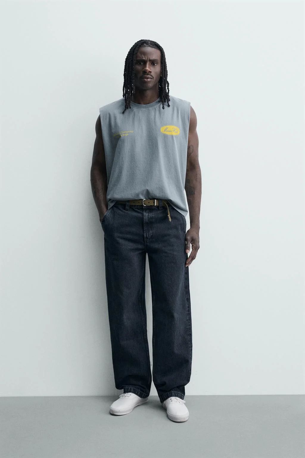 WASHED PRINT TANK TOP