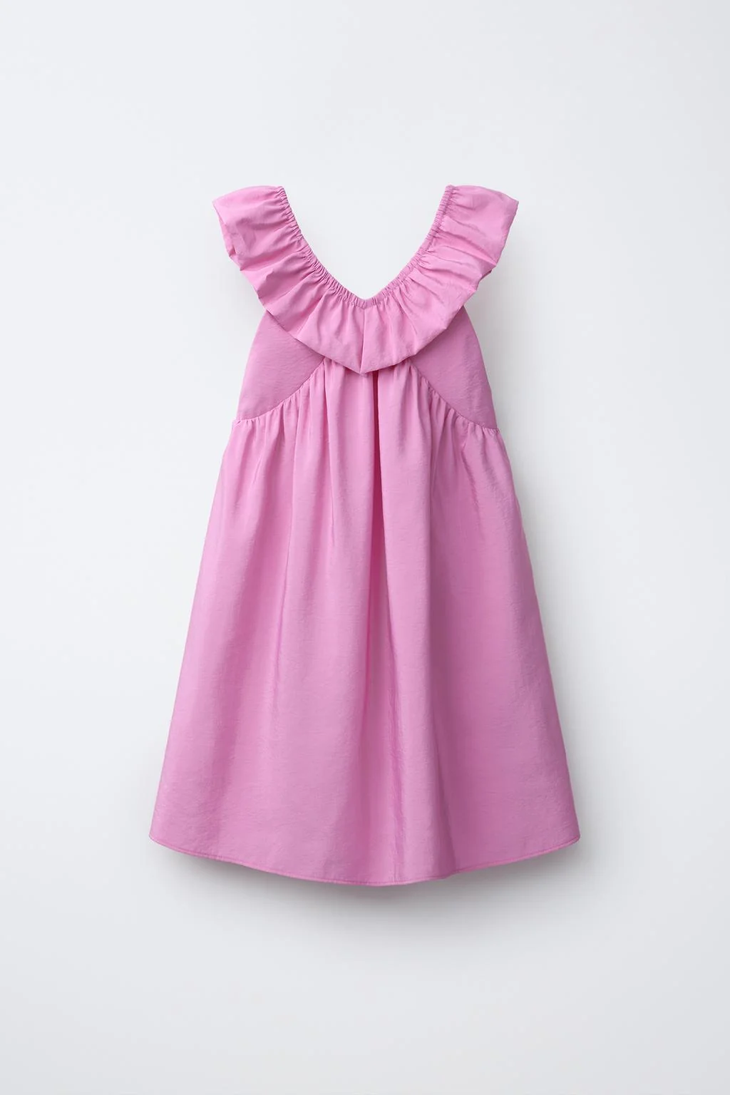 TAFFETA RUFFLE DRESS
