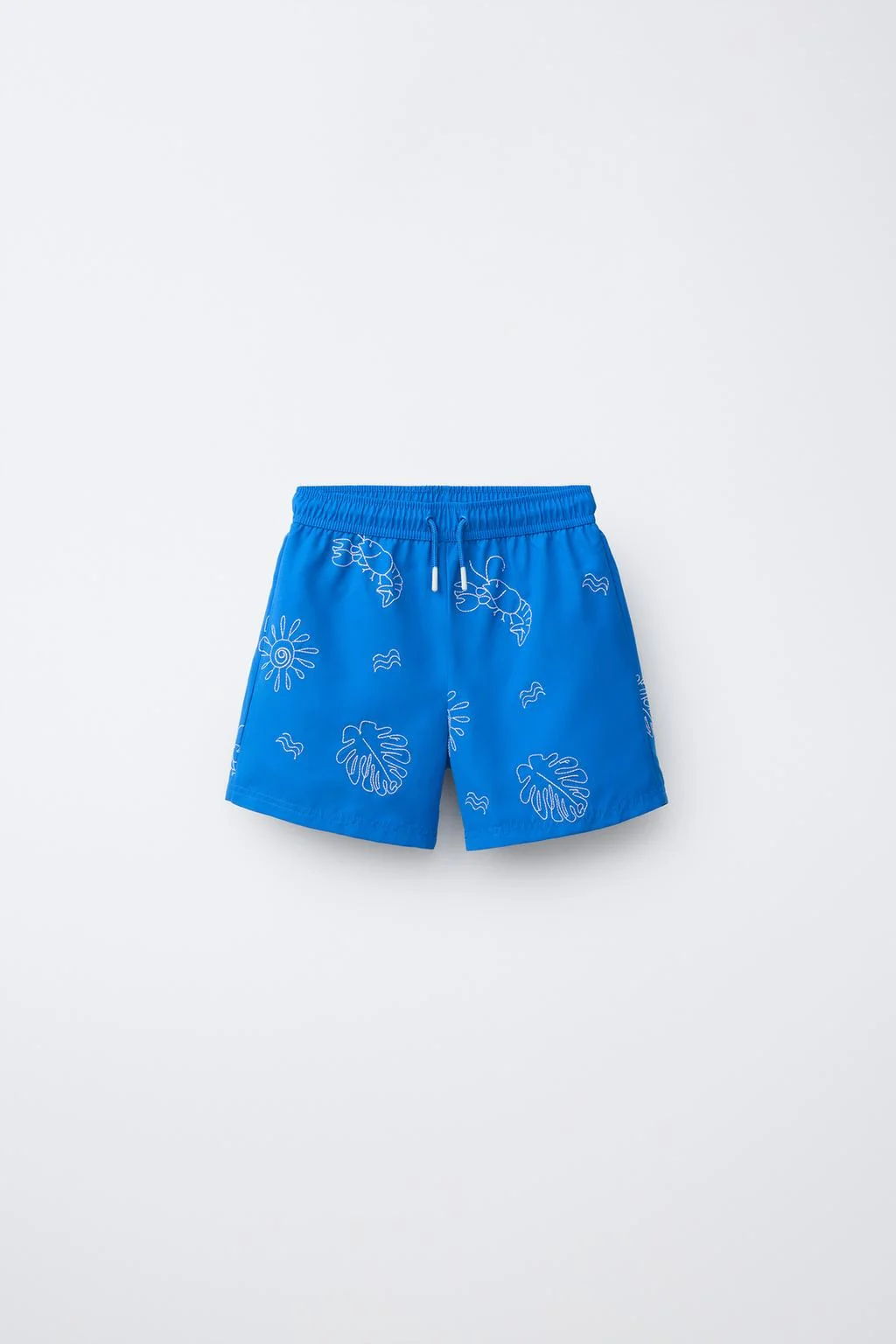 6-14 YEARS/ EMBROIDERED NAUTICAL SWIM SHORTS