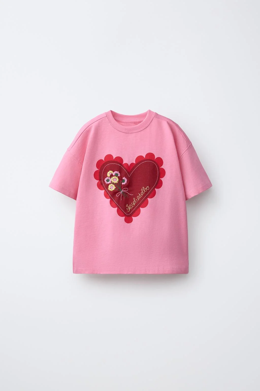 SISSEL EDELBO X ZARA KIDS HEART & EMBROIDERY T-SHIRT