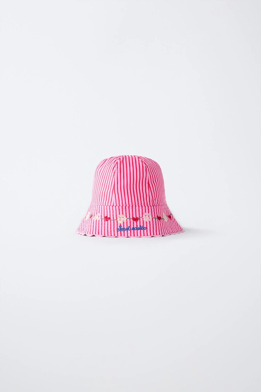 STRIPED EMBROIDERED BUCKET HAT SISSEL EDELBO X ZARA KIDS