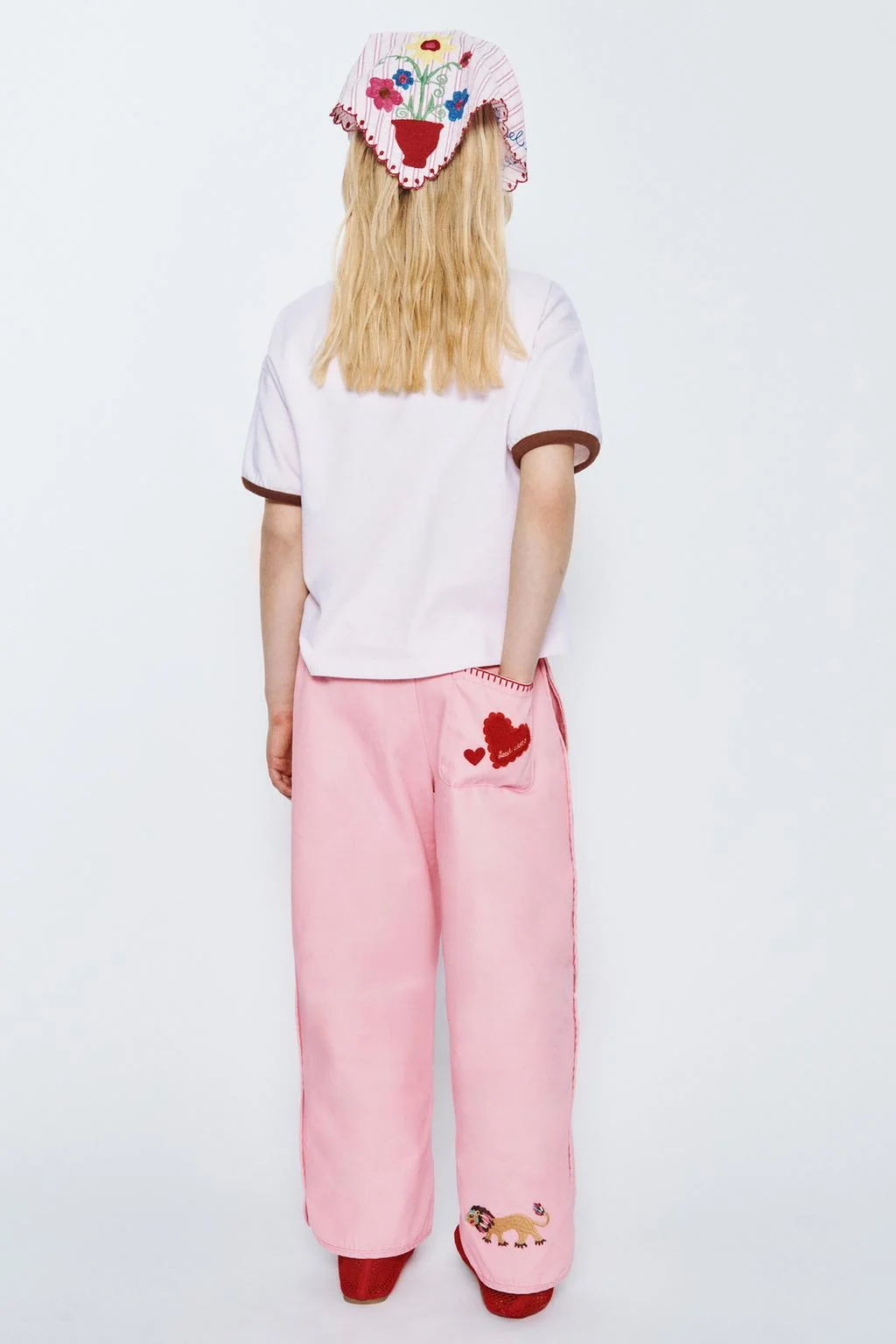 Полосатая вышитая бандана sissel edelbo x zara kids