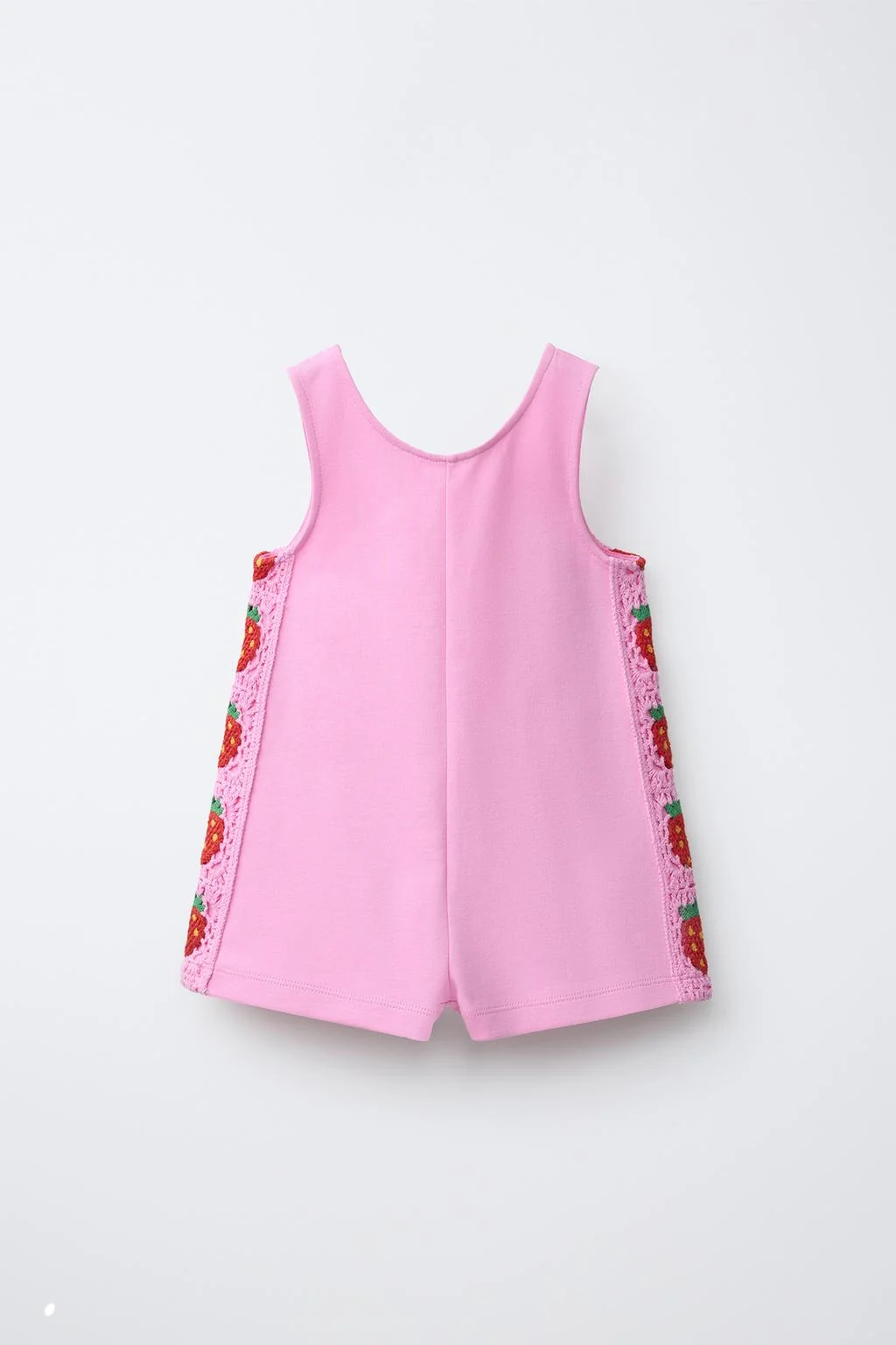 SHORT CROCHET FLORAL PLAYSUIT