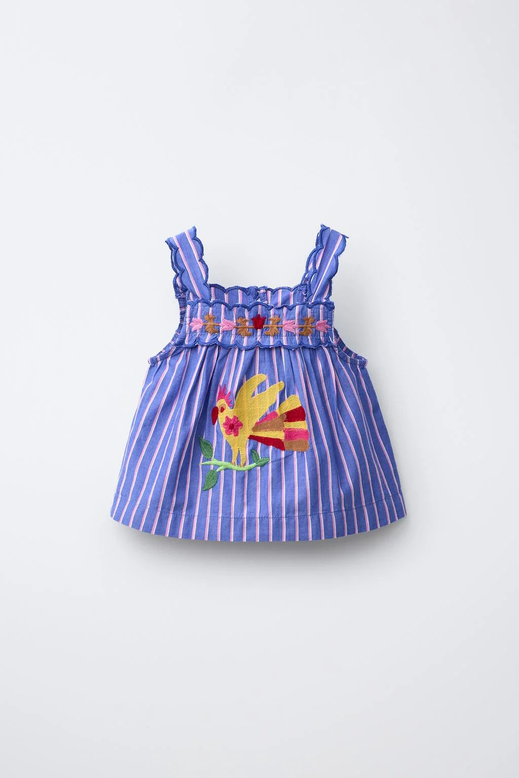 STRIPED EMBROIDERED TOP SISSEL EDELBO X ZARA KIDS