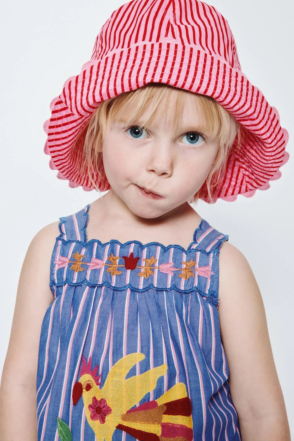 Полосатый вышитый топ Sissel Edelbo x Zara Kids