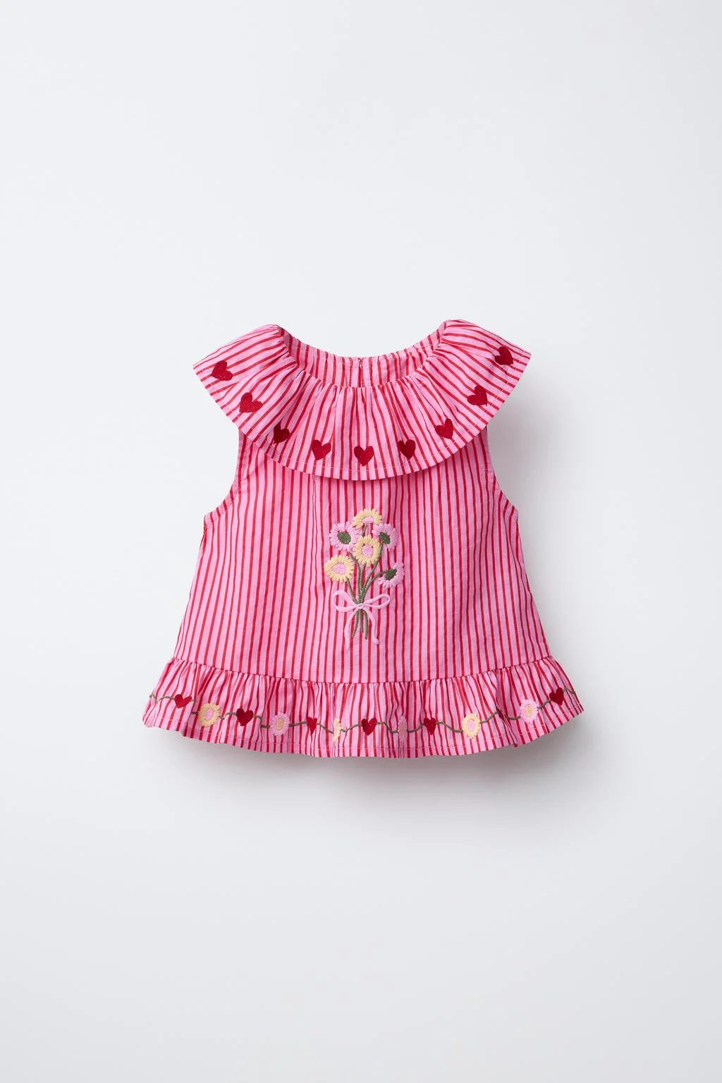 STRIPED EMBROIDERED TOP SISSEL EDELBO X ZARA KIDS